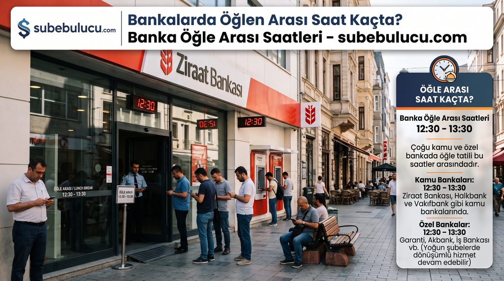 Bankalarda Öğlen Arası Saat Kaçta? 2026 Banka Öğle Arası Saatleri 1 Bankalarda Öğlen Arası Saat Kaçta