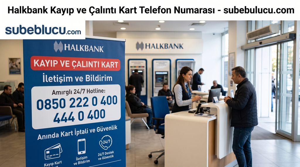 Halkbank Telefon Numarası: Müşteri Hizmetleri ve İletişim (2026) 2 Halkbank Kayıp ve Çalıntı Kart Telefon Numarası