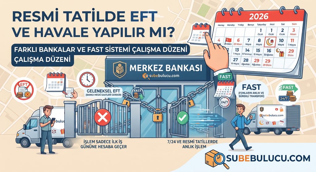 Resmi Tatilde Bankalar Açık mı? 2026 Banka Şubeleri Çalışma Durumu 2 Resmi Tatilde EFT ve Havale Yapılır mı?